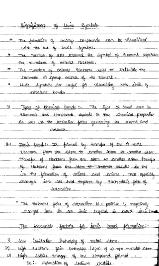 Chemical Bonding Pdf