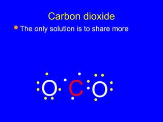 Carbon dioxide
 The only solution is to share more
O
C
O
 