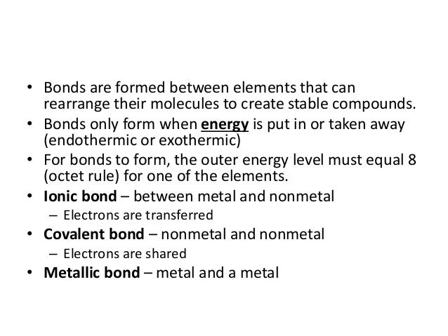 Chemical bonding 2 no bonds