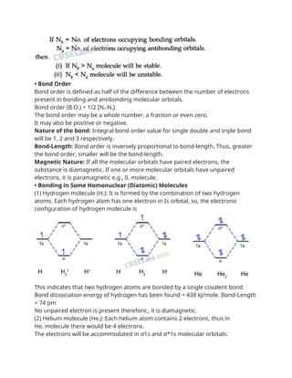 Chemical Bonding and Molecular Structure Class 11 Notes Chemistry ...