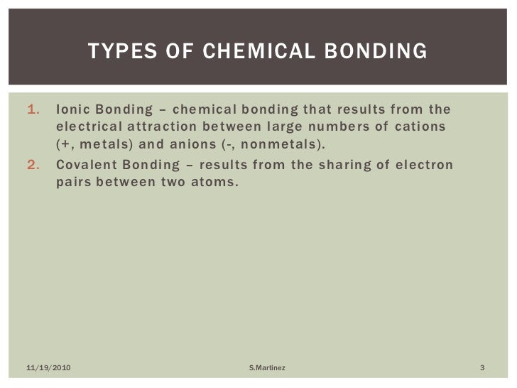 Chemical Bonding Chapter 6