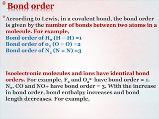 Chemical bonding xi , dr.mona srivastava , founder masterchemclasses | PPT