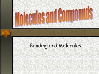 Bonding and Molecules
 