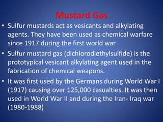Vesicant Examples Chemical burns | PPTX