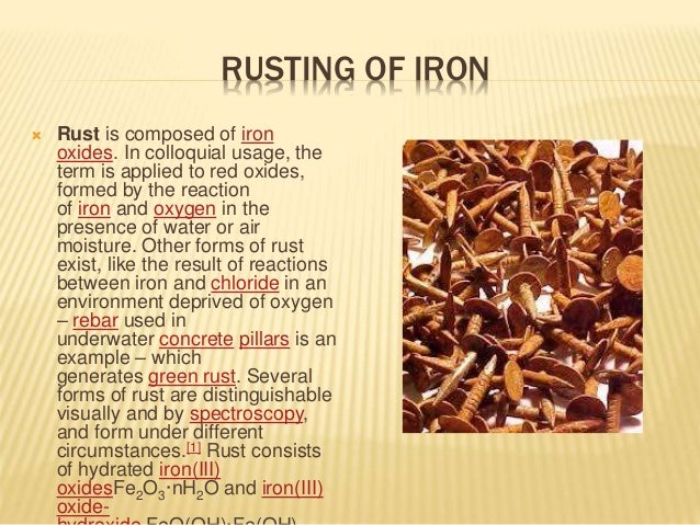 Rusting Of Iron Consequence Chemistry Prevention Reaction Spontaneity