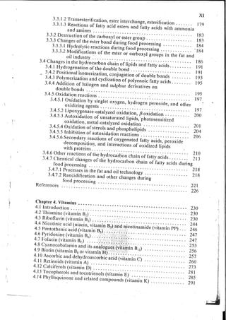 Chemical changes in food during processing