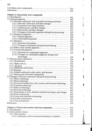 Chemical changes in food during processing