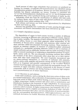 Chemical changes in food during processing