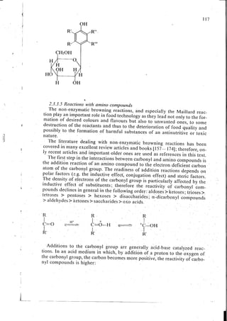 Chemical changes in food during processing