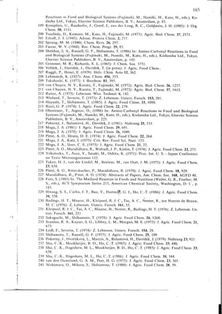 Chemical changes in food during processing
