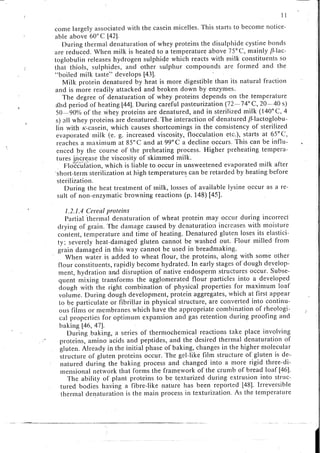 Chemical changes in food during processing