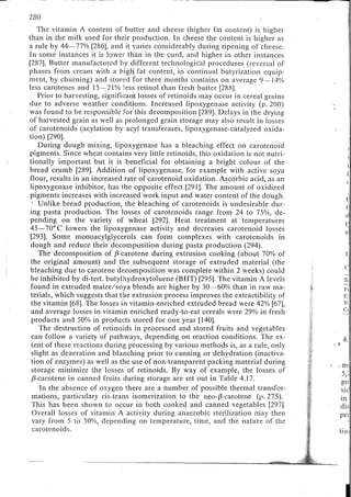 Chemical changes in food during processing
