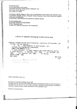 Chemical changes in food during processing