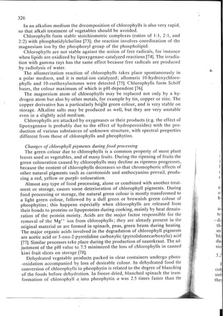 Chemical changes in food during processing