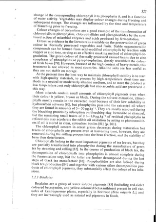 Chemical changes in food during processing