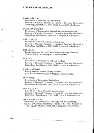 Chemical changes in food during processing