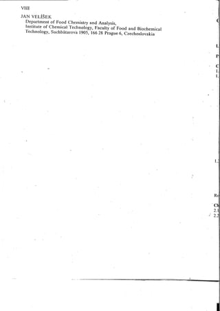 Chemical changes in food during processing