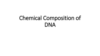 Chemical Composition of
DNA
 