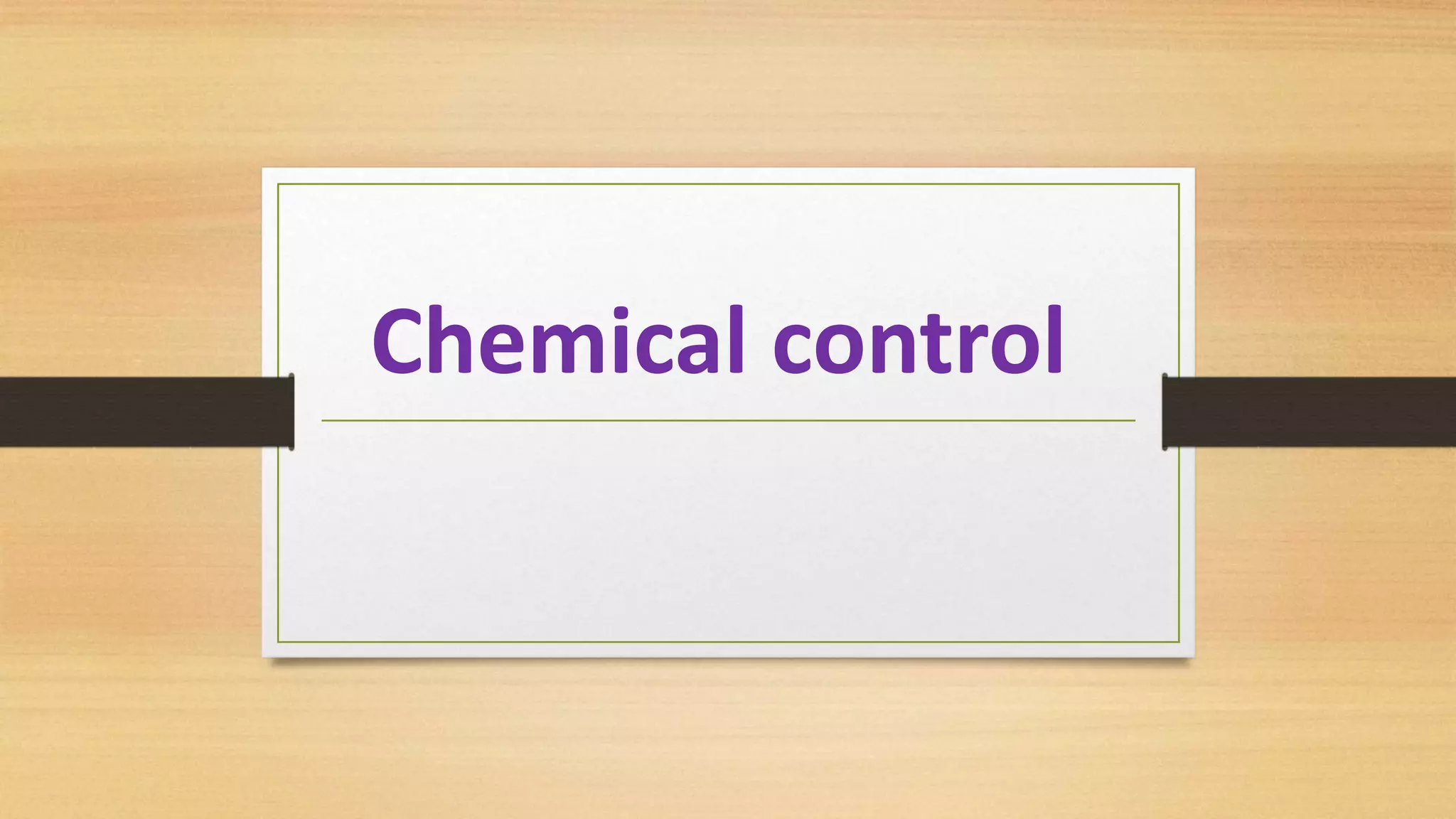 Chemical control | PPT