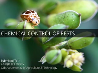 CHEMICAL CONTROL OF PESTS
Submitted To :-
College of Forestry
Odisha University of Agriculture & Technology
 