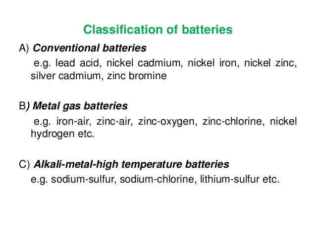 Chemical Energy Storage