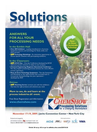 Circle 24 on p. 62 or go to adlinks.che.com/23018-24
 