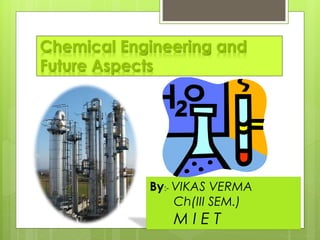 Chemical Engineering and
Future Aspects
By:- VIKAS VERMA
Ch(III SEM.)
M I E T
 