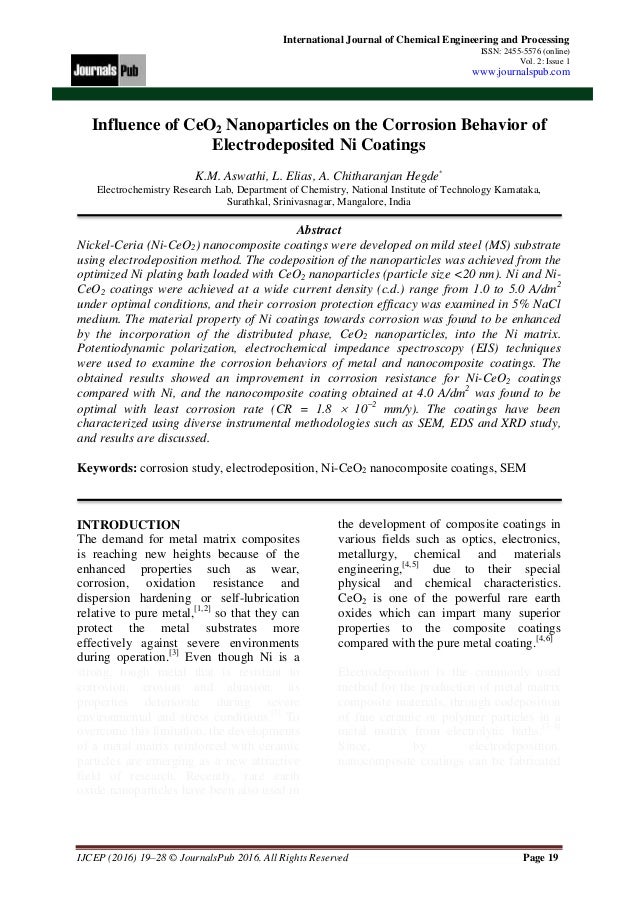 International Journal of Chemical Engineering and Processing vol 2 is…