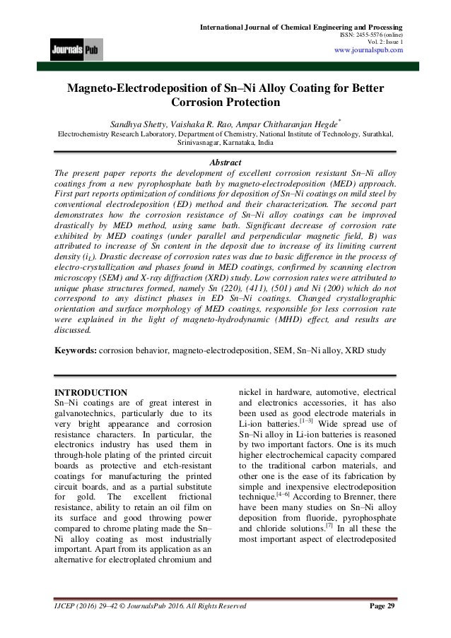 International Journal of Chemical Engineering and Processing vol 2 is…