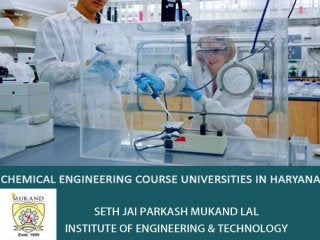 Chemical engineering course universities in haryana