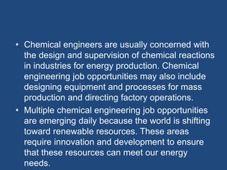 Chemical Engineering Job Opportunities