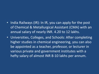 Chemical Engineering Job Opportunities