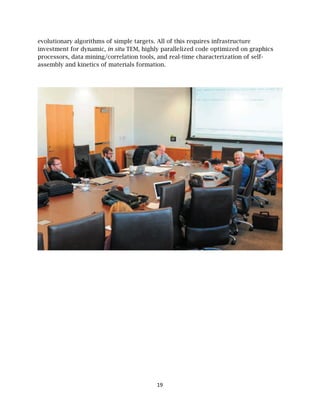 evolutio
investm
processo
assembl
onary algori
ent for dyn
ors, data m
ly and kinet
ithms of sim
namic, in sit
mining/corre
tics of mate
mple target
tu TEM, hig
elation tool
erials form
19
ts. All of th
ghly paralle
ls, and real
mation.
his requires
elized code
l-time chara
s infrastruc
optimized
acterization
ture
on graphic
n of self-
cs
 