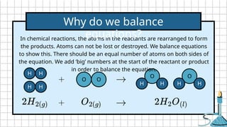 Chemical Reaction Atoms Rearrange Chemical Equations Lesson Presentation in a Blue Bold Style.pptx