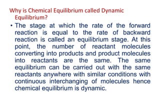 Chemical Equilibrium: Introduction (BSc. 1st year) | PDF