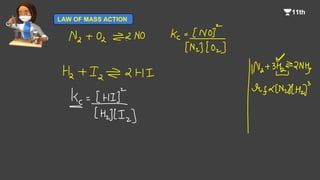 LAW OF MASS ACTION
 