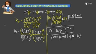 EQUILIBRIUM CONSTANT IN GASEOUS SYSTEMS
 