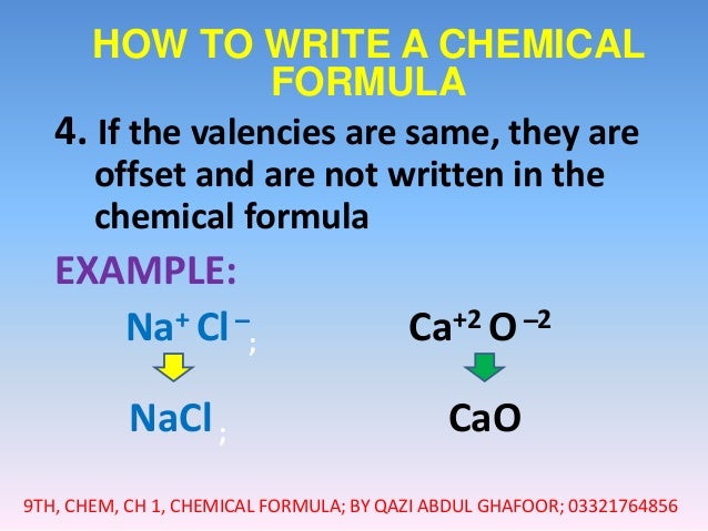 Chemical formula and how to write a chemical formula