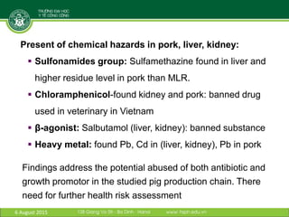 Antibiotic residues and heavy metals in pork at wet markets in Vietnam