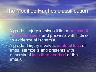 Hughes Classification Ocular chemical injuries | PPT