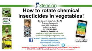 Pesticide Roatation Program Chemical insecticide rotations in vegetable crops (2021 Webinar) | PPTX