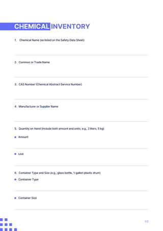 Chemical Inventory Template for Workplace Safety | PDF