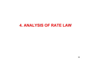 4. ANALYSIS OF RATE LAW
38
 