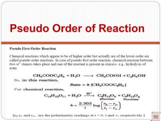 Pseudo Order of Reaction
 