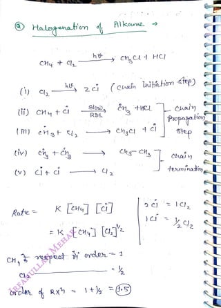 Halegenatim
<br>
cHy
<br>
() Cl
<br>
(ii) Cy t
<br>
Rate
<br>
tiv) c, tn
<br>
RDS.
<br>
CH, speo onrcler
<br>
Alkeme
<br>
(chan nitation <tep)
<br>
n, tHc Lcualy
<br>
1+= Q5)
<br>
Popagakia
<br>
Chaiy
<br>
teumínatn
<br>
 