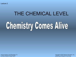 Lecture 2 Chemistry Comes Alive THE CHEMICAL LEVEL 