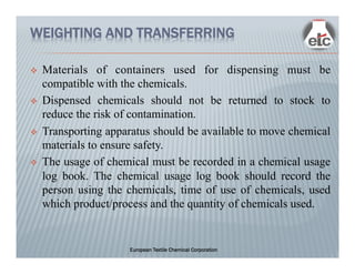 Chemical Management System (CMS) in T&C | PPT