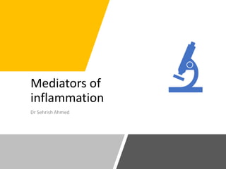 Mediators of
inflammation
Dr Sehrish Ahmed
 