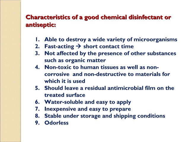 Chemical Methods Of Disinfection | PPT