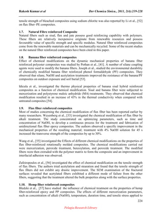 Chemical modifications of natural fiber for composite material | PDF